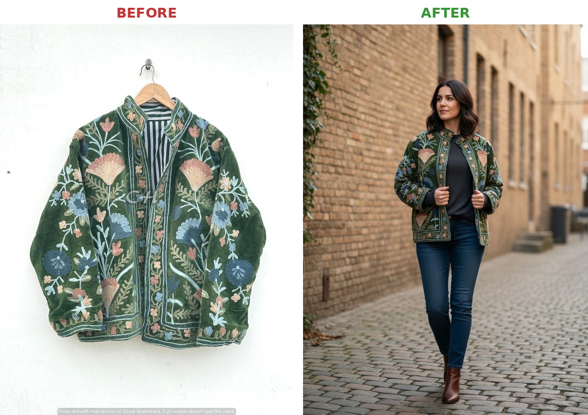 Before and after comparison