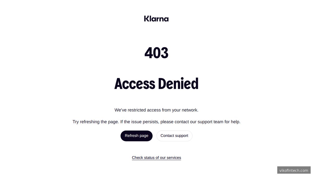 Screenshot of www.klarna.com pricing page