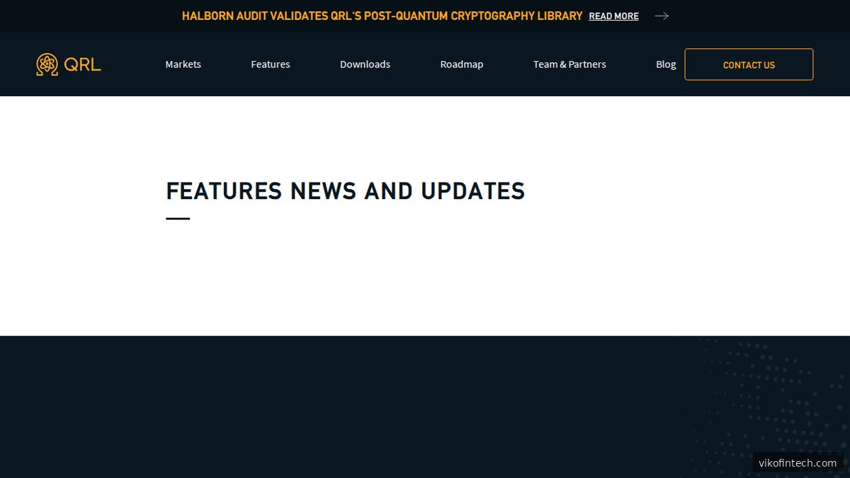 Features-Übersicht des Quantum Resistant Ledger (QRL) mit XMSS-basierter Post-Quanten-Kryptographie