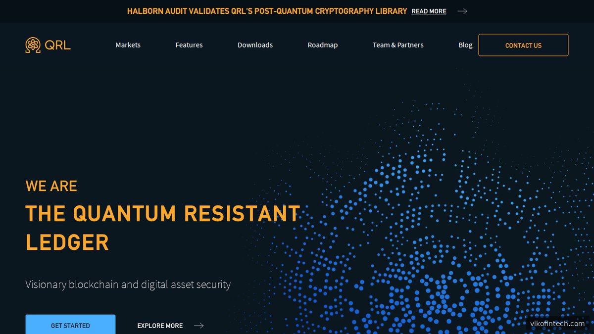 Startseite des Quantum Resistant Ledger (QRL) – von Grund auf post-quantensicher aufgebaut