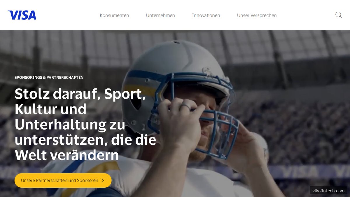 Visa-Website: Startseite des globalen Kartennetzwerks für Neobank-Issuing-Partnerschaften