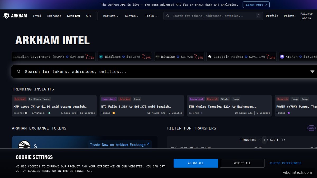 Arkham Intelligence – Blockchain-Analyse-Plattform zur Verfolgung von On-Chain-Transaktionen und Token-Konzentrationen