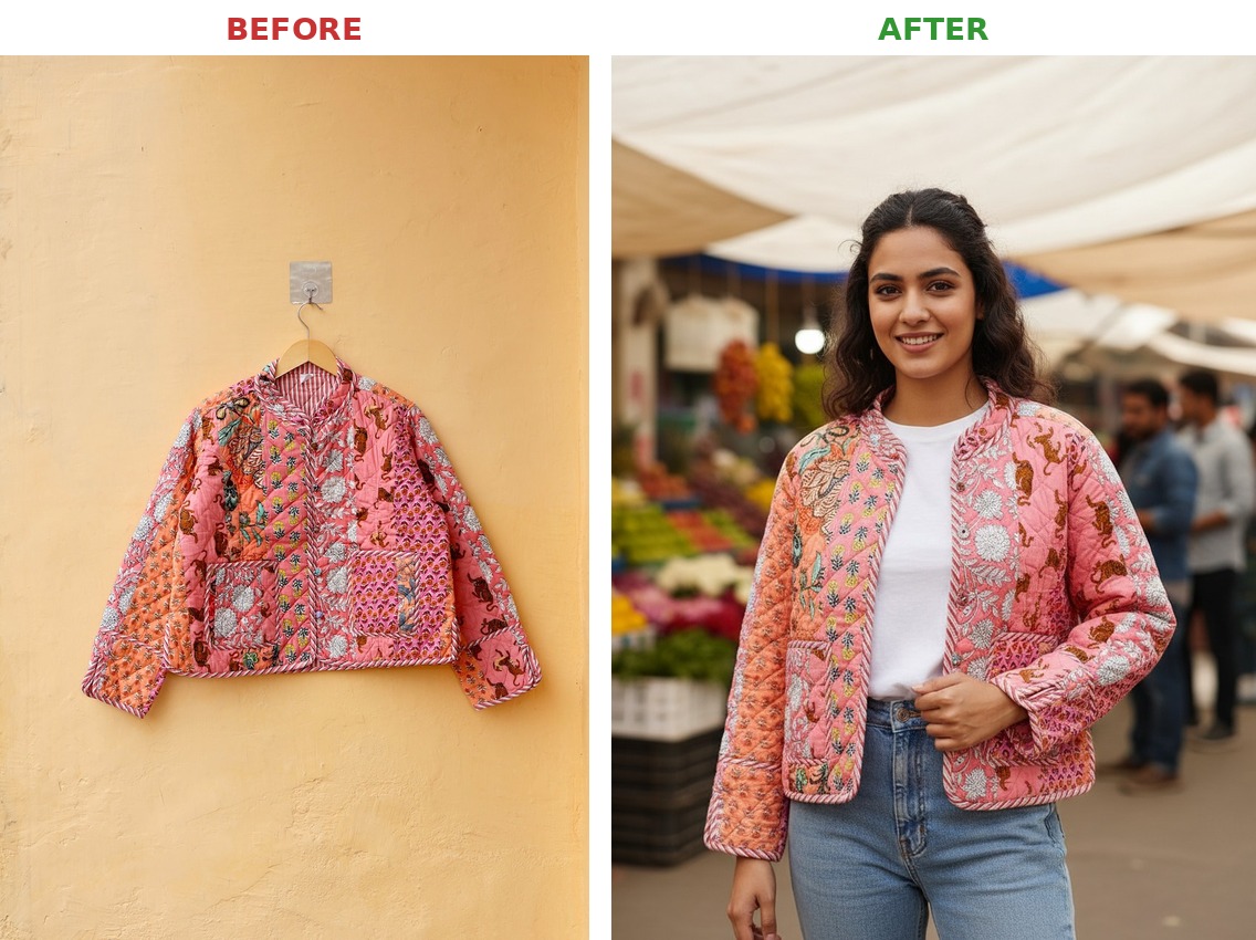 Before and after comparison