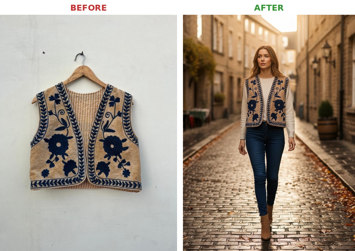 Before and after comparison